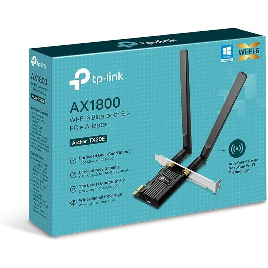 PLACA RED PCI-E TP-LINK ARCHER TX20E AX1800 WIFI 6