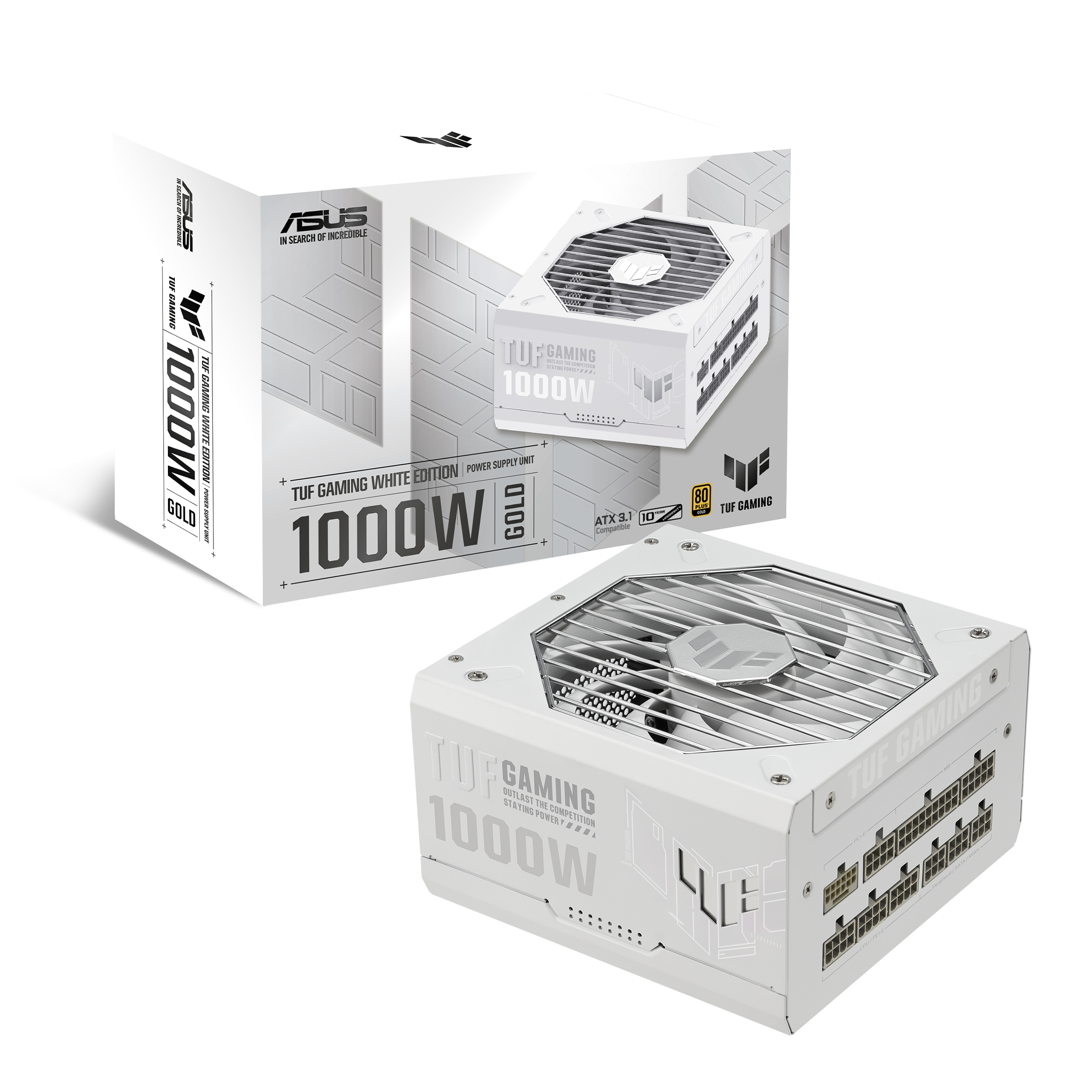 FUENTE 1000W ASUS 80 PLUS TUF GAMING 1000G WHITE