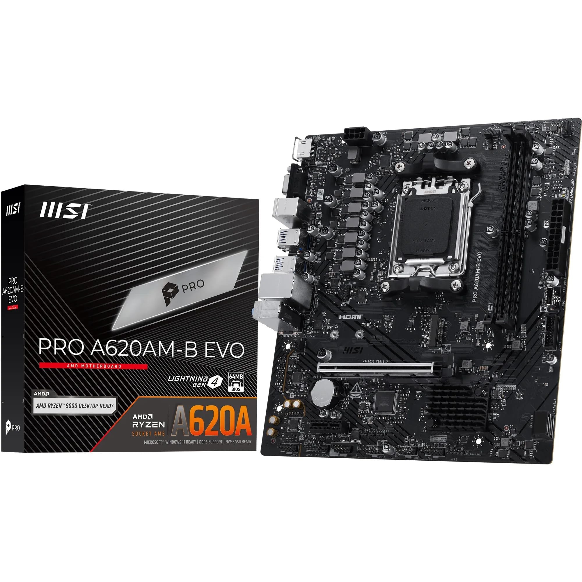 MB MSI AM5 PRO A620AM-B EVO DDR5 BOX M-ATX