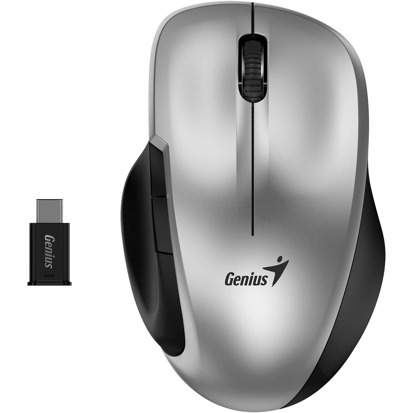 MOUSE GENIUS ERGO 8200S WIRELESS SILVER USB-C