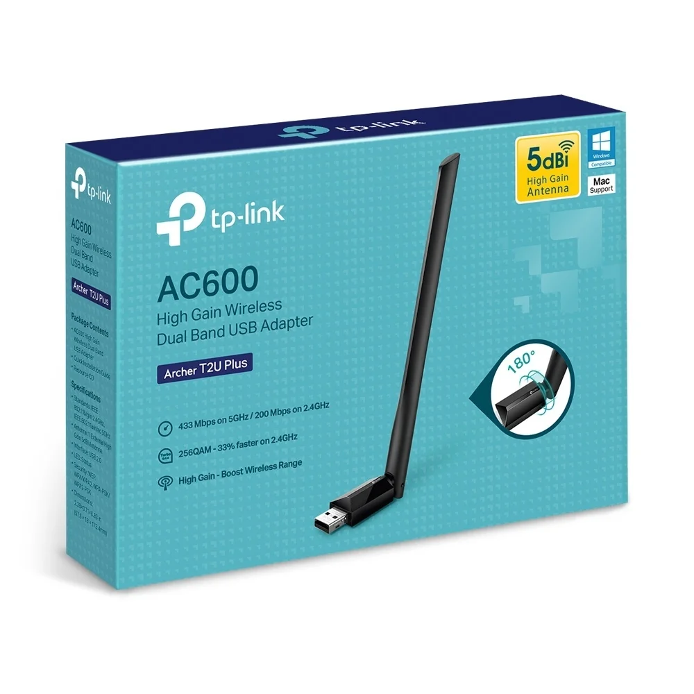 PLACA RED USB TP-LINK ARCHER T2U PLUS HIGH GAIN