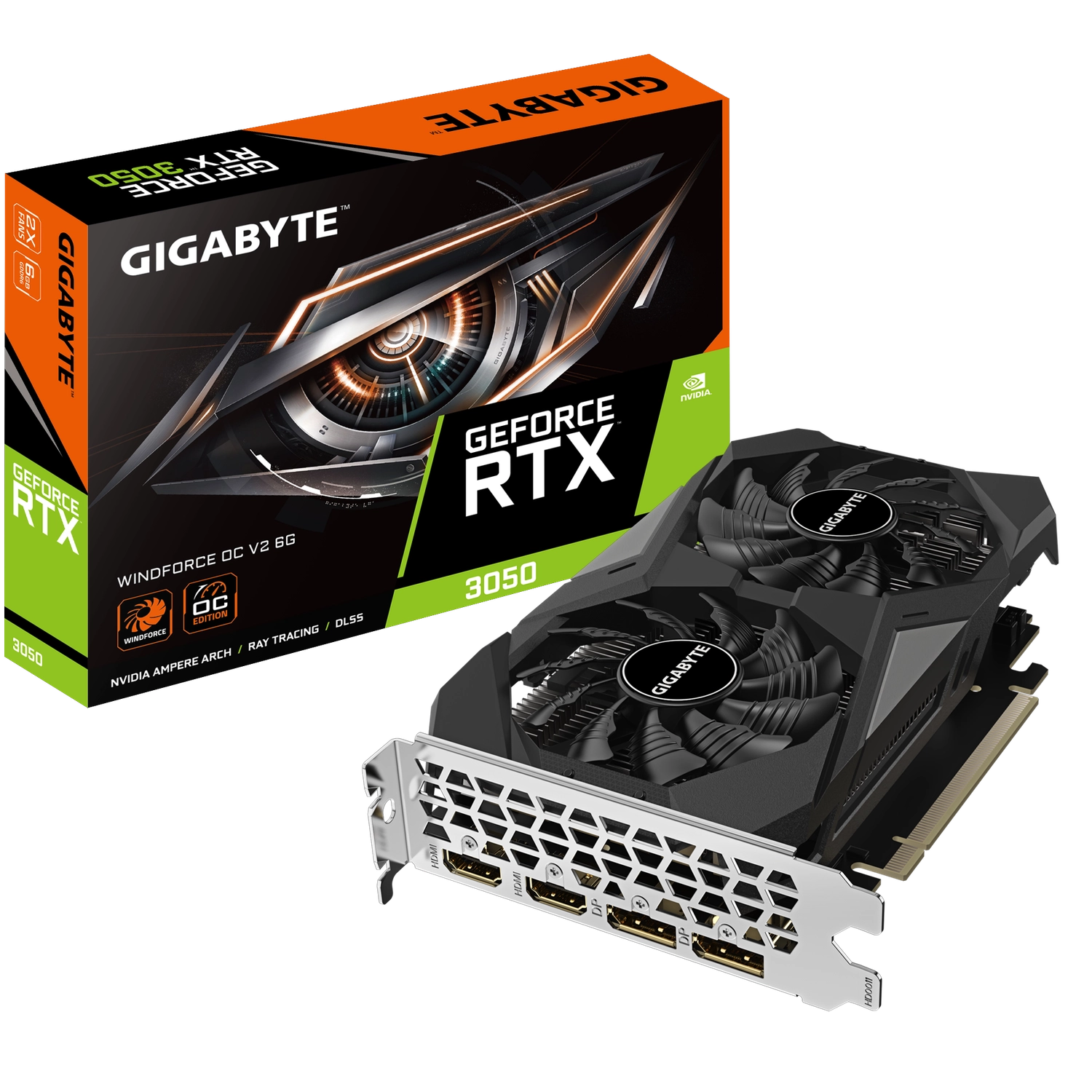 PLACA DE VIDEO 6GB RTX 3050 GIGABYTE WINDFORCE OC V2