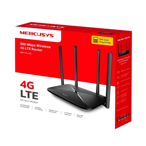 ROUTER 4P MERCUSYS MB115-4G 300MBPS