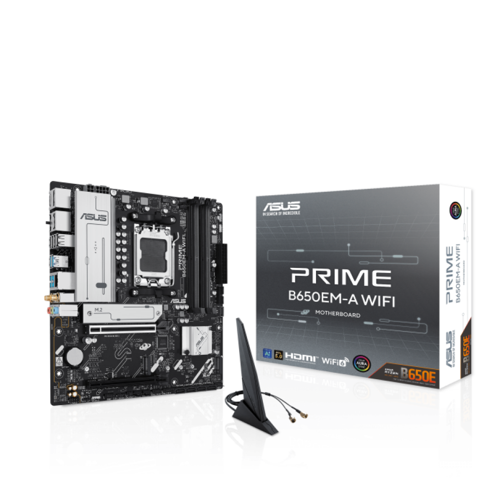 MB ASUS AM5 PRIME B650EM-A WIFI BOX DDR5 M-ATX