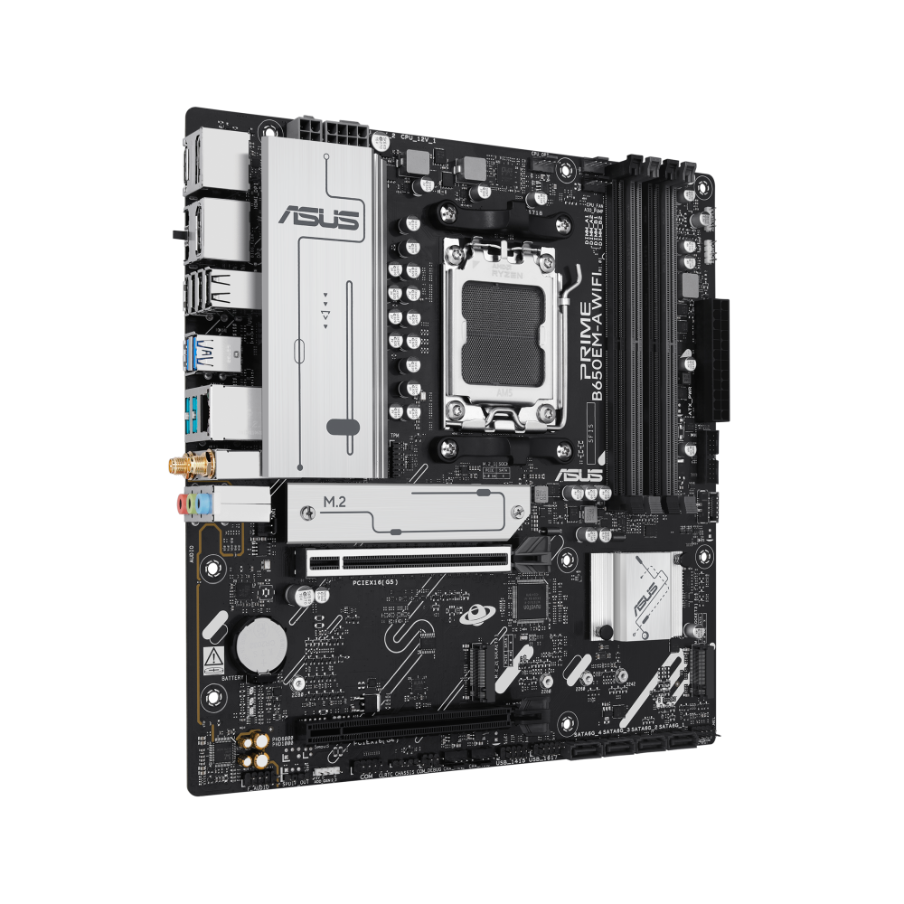 MB ASUS AM5 PRIME B650EM-A WIFI BOX DDR5 M-ATX - Imagen 2