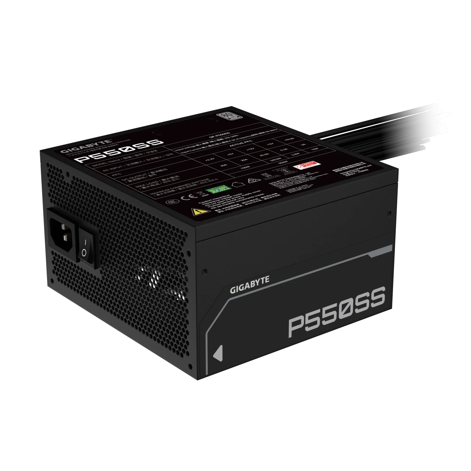 FUENTE 550W GIGABYTE 80 PLUS SILVER GP-P550SS