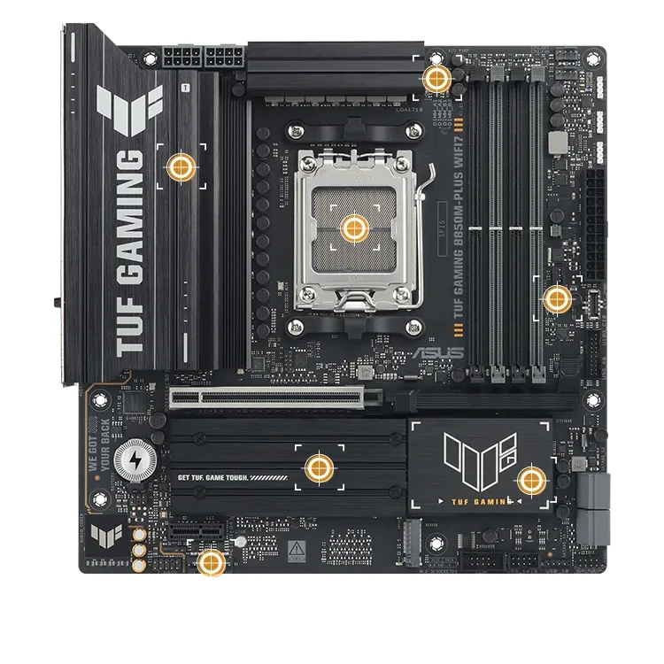 MOTHERBOARD ASUS AM5 TUF GAMING B850M-PLUS WIFI DDR5 BOX