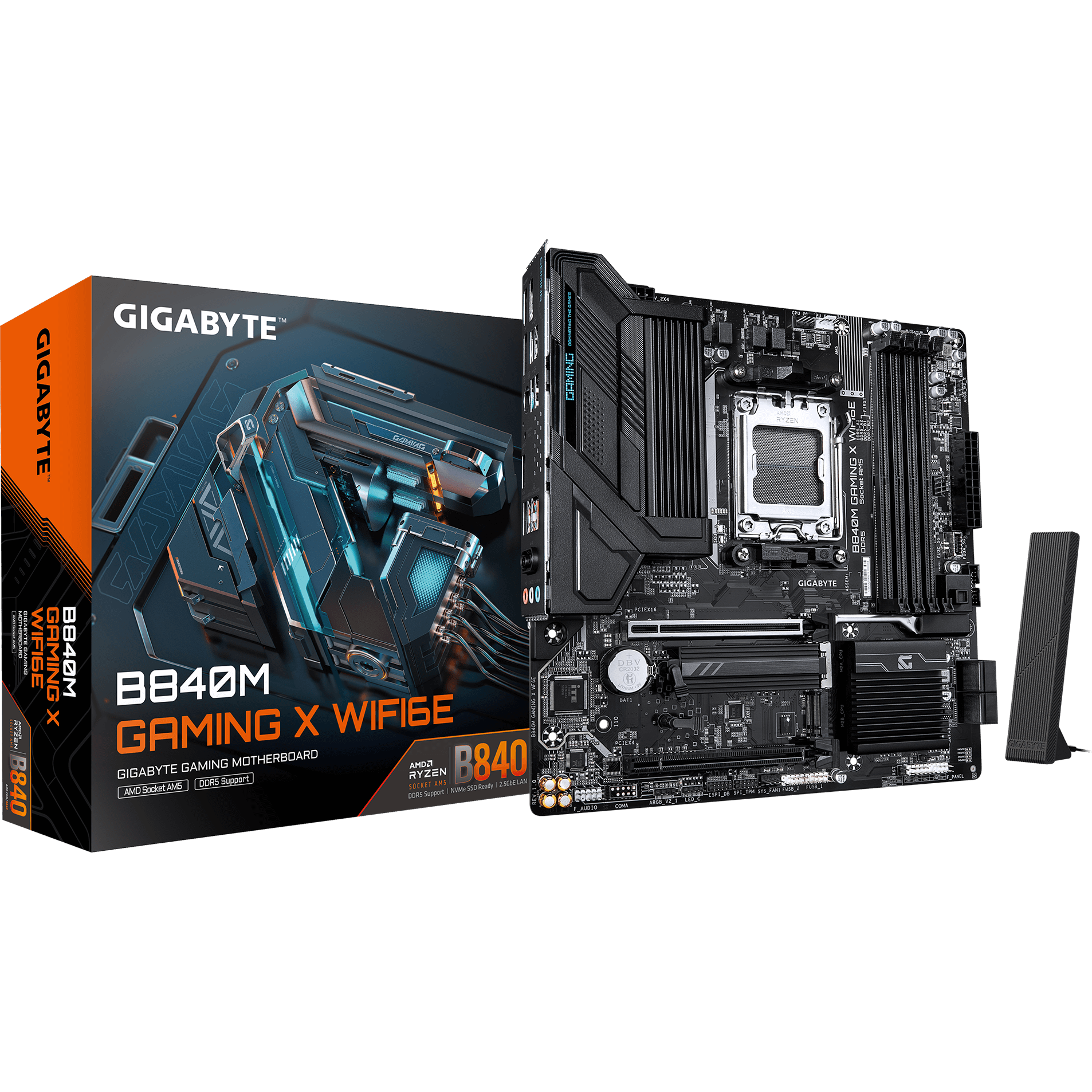 MB GIGABYTE AM5 B840M GAMING X WIFI6E DDR5 BOX - https://matrixcomputacion.com