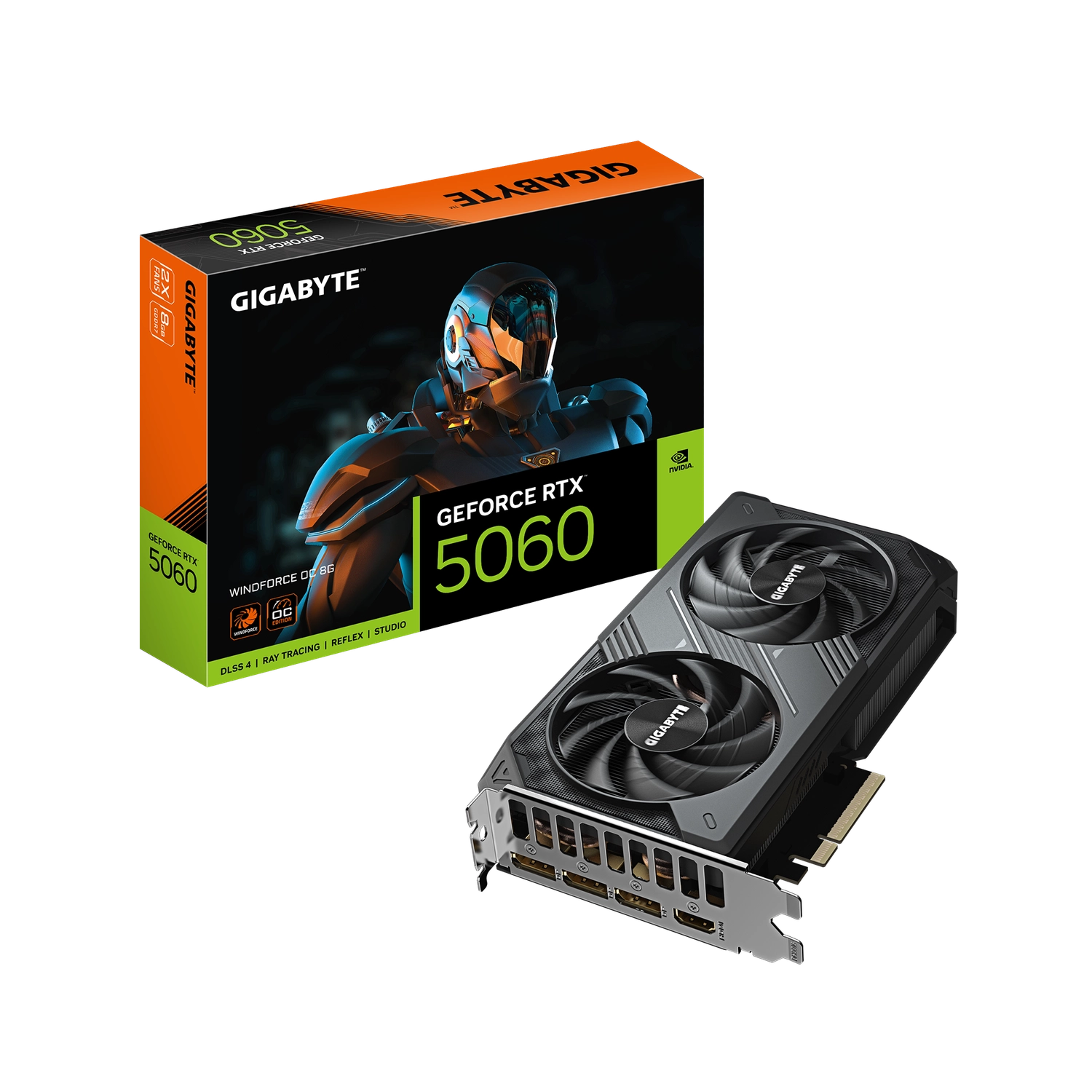 PLACA DE VIDEO 8GB RTX 5060 GIGABYTE WINDFORCE OC