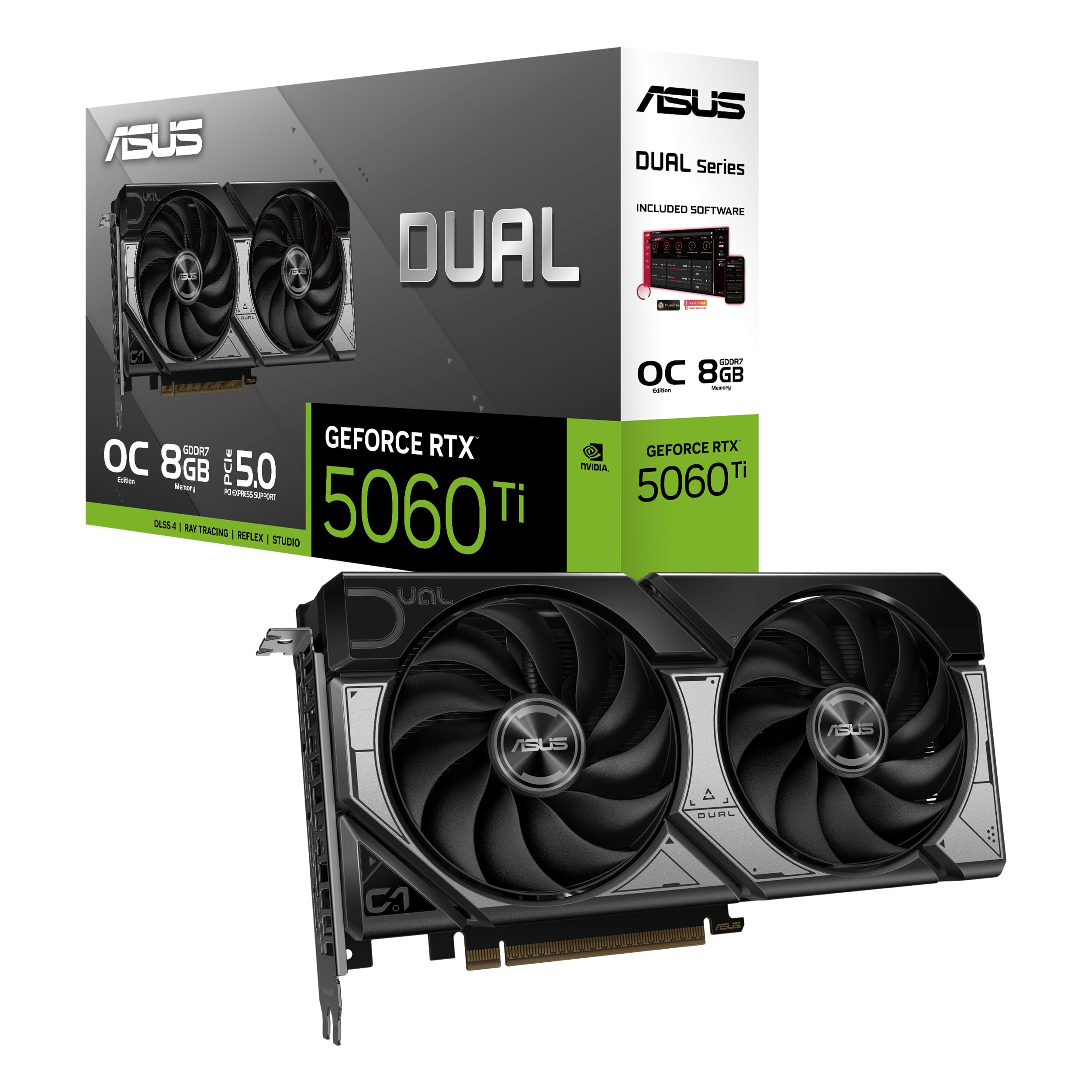 VGA 8GB RTX 5060 TI ASUS DUAL OC GDDR7 - https://matrixcomputacion.com