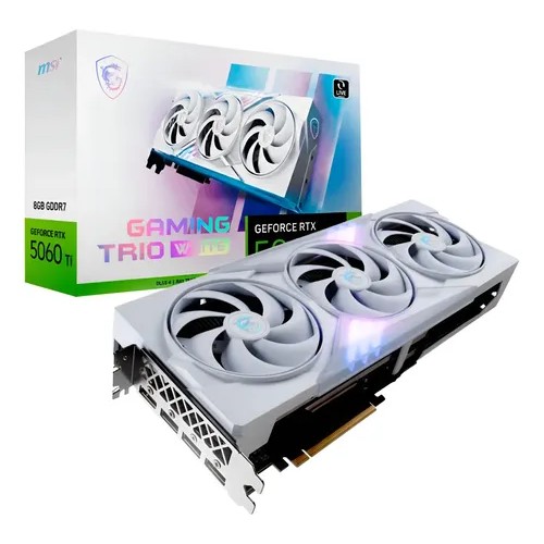 VGA 8GB RTX 5060 TI MSI GAMING TRIO OC WHITE - https://matrixcomputacion.com